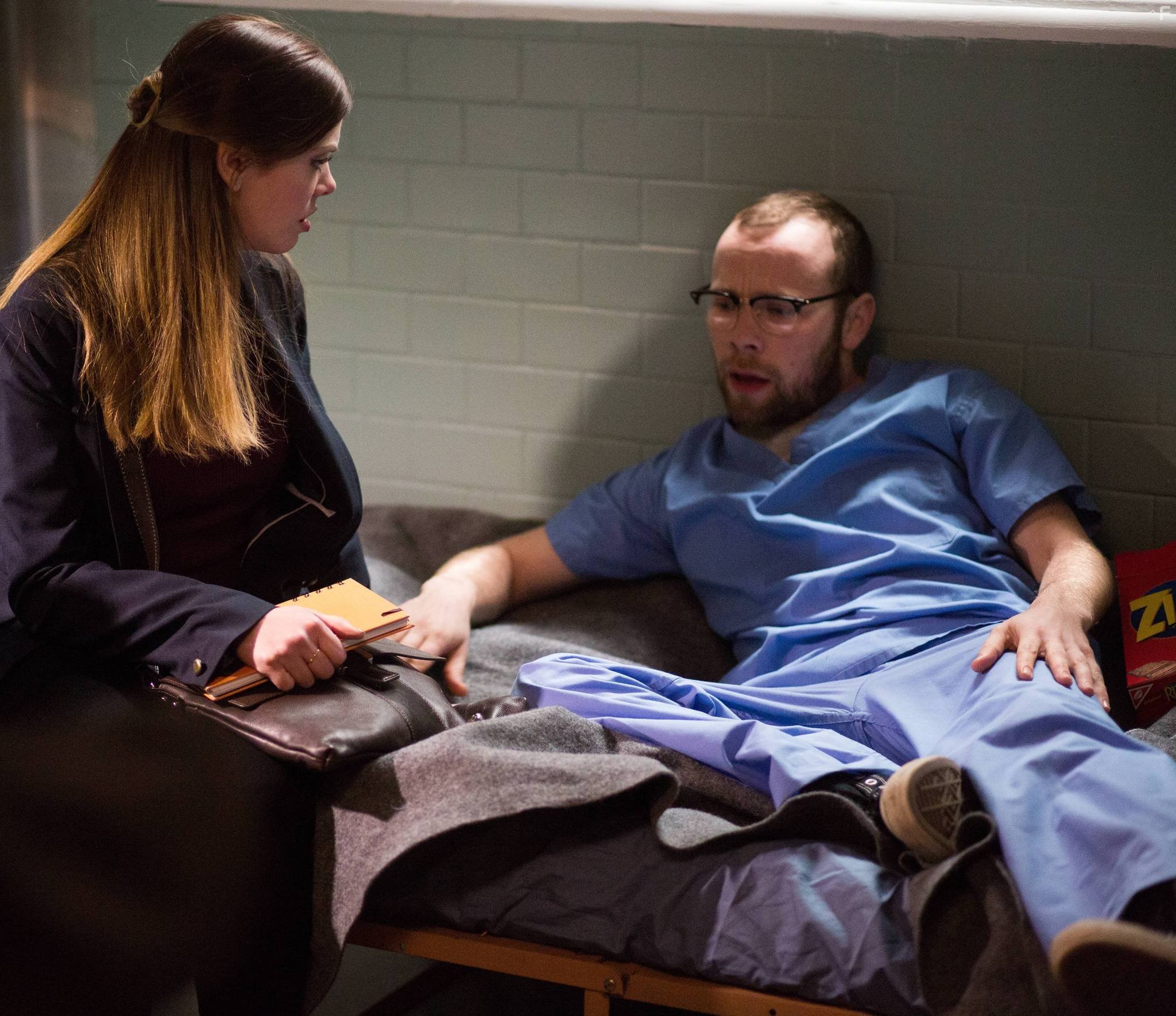 Brendan Fletcher and Dreama Walker in The Grim Sleeper (2014)