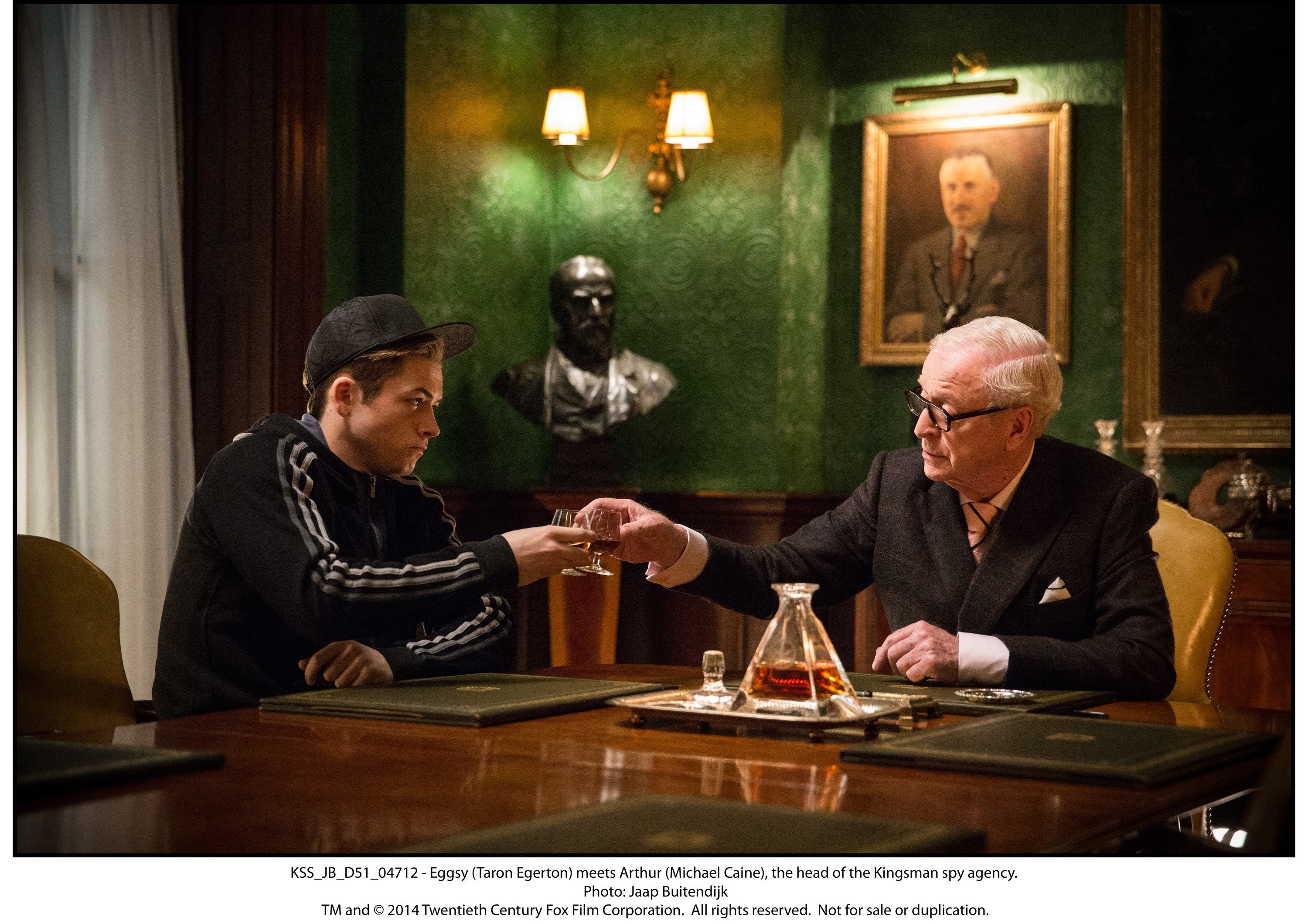 Michael Caine and Taron Egerton in Kingsman: Секретная служба (2014)