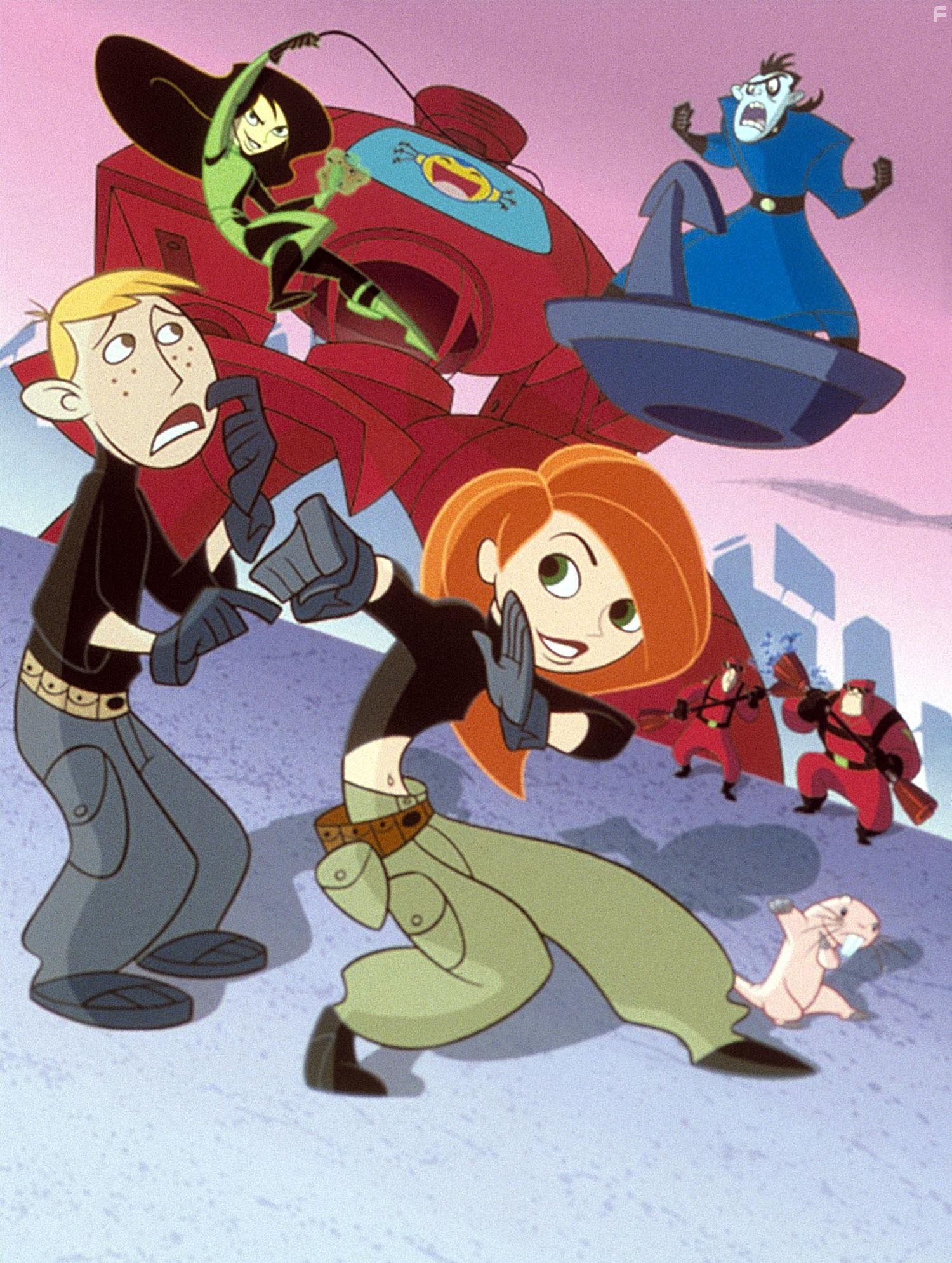 Nancy Cartwright, Tahj Mowry, Nicole Sullivan, Christy Carlson Romano, John DiMaggio, and Will Friedle in Ким Пять-с-плюсом (2002)