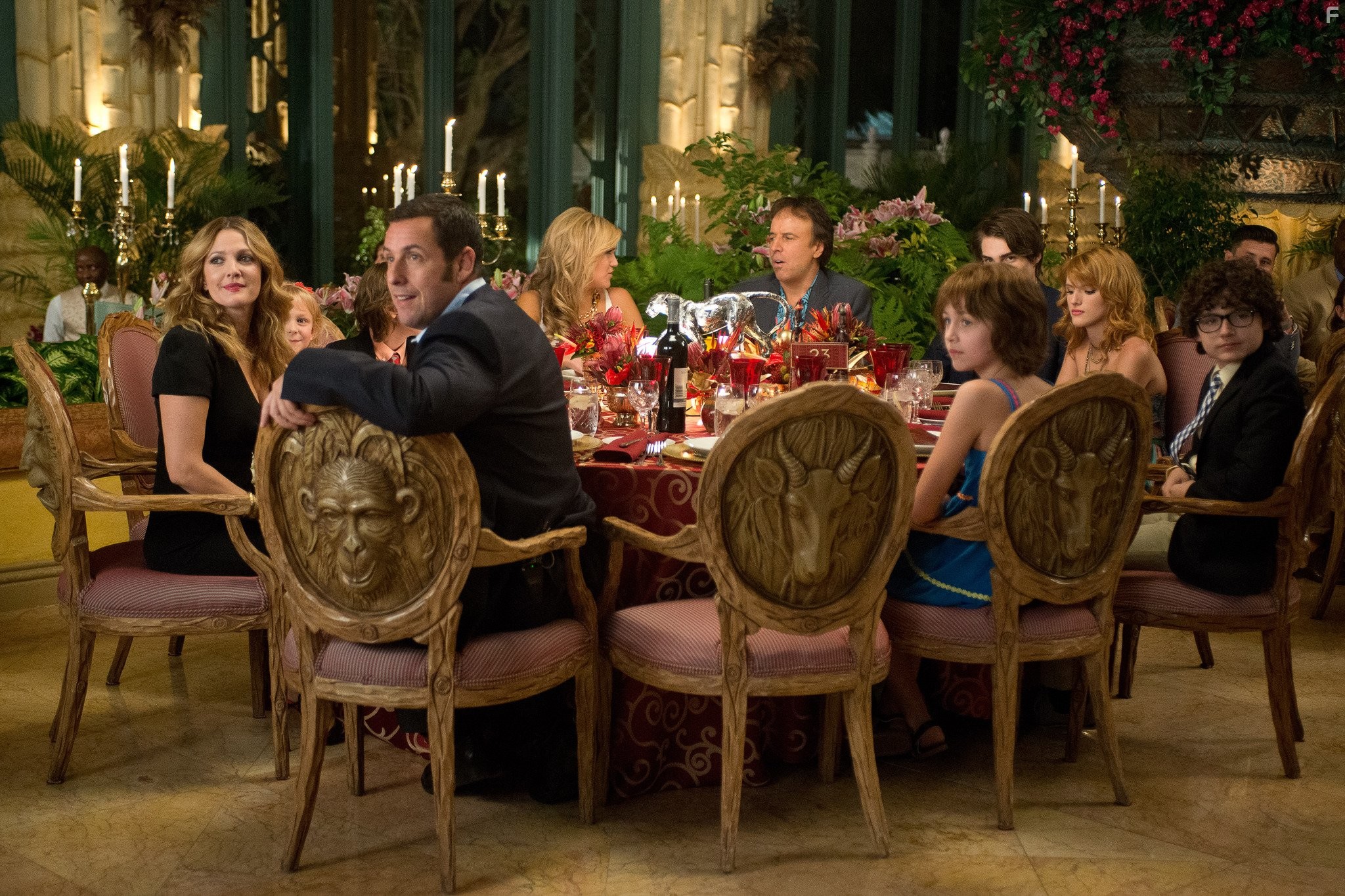 Drew Barrymore, Adam Sandler, Kevin Nealon, Bella Thorne, Emma Fuhrmann, and Braxton Beckham in Смешанные (2014)