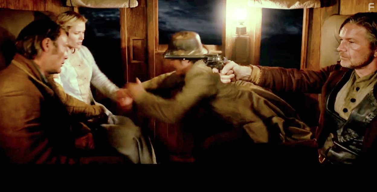 Sean Cameron Michael, Mads Mikkelsen, Michael Raymond-James, and Nanna ?land Fabricius in Спасение (2014)