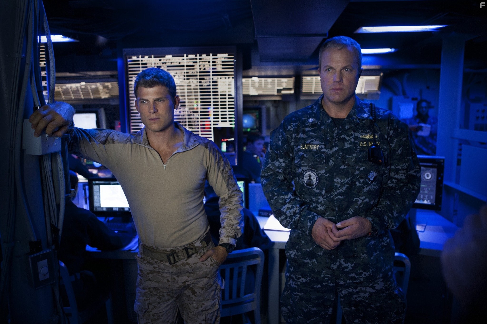 Adam Baldwin and Travis Van Winkle in Последний корабль (2014)