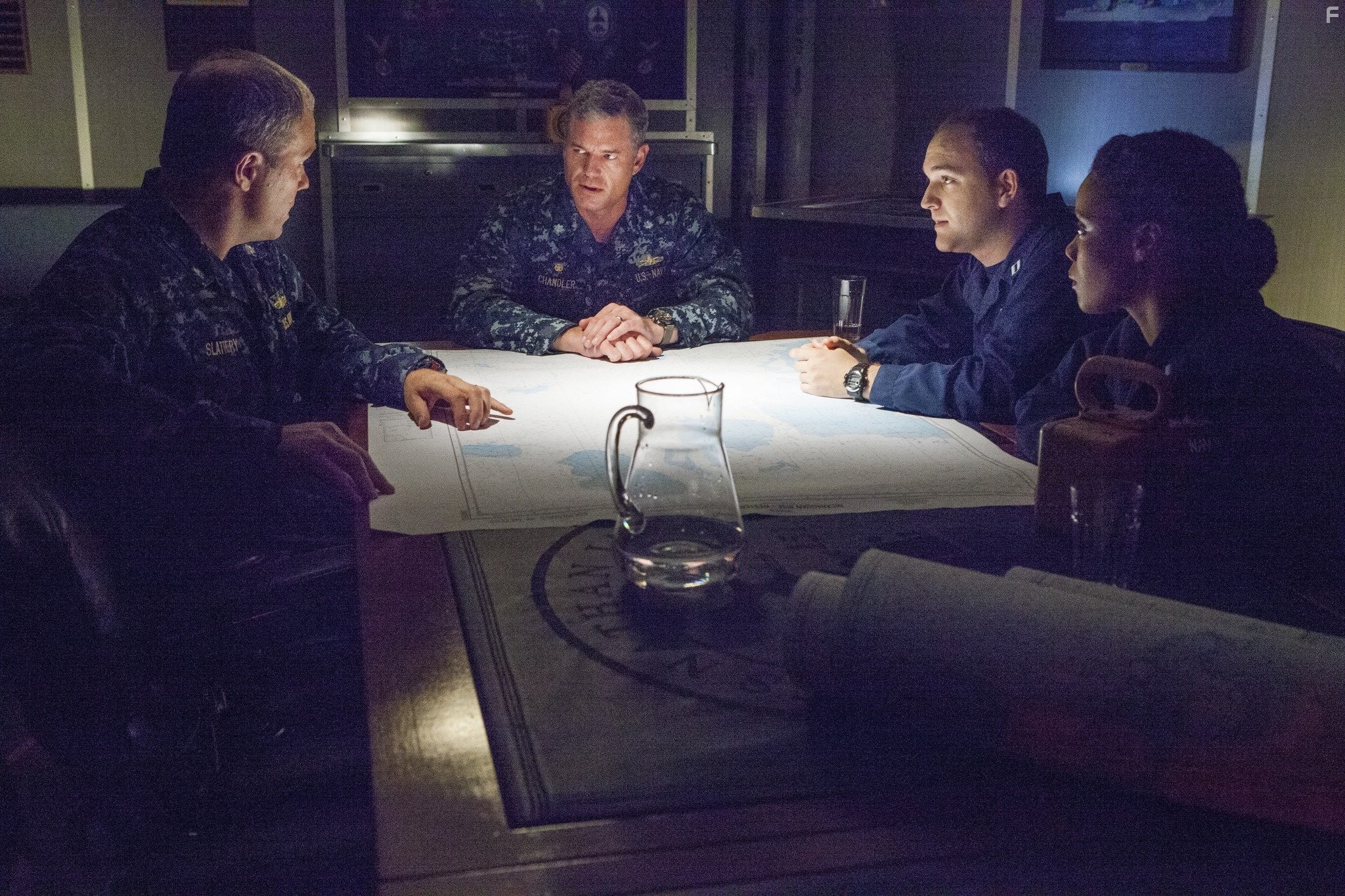Adam Baldwin, Eric Dane, Christina Elmore, and Michael Curran-Dorsano in Последний корабль (2014)