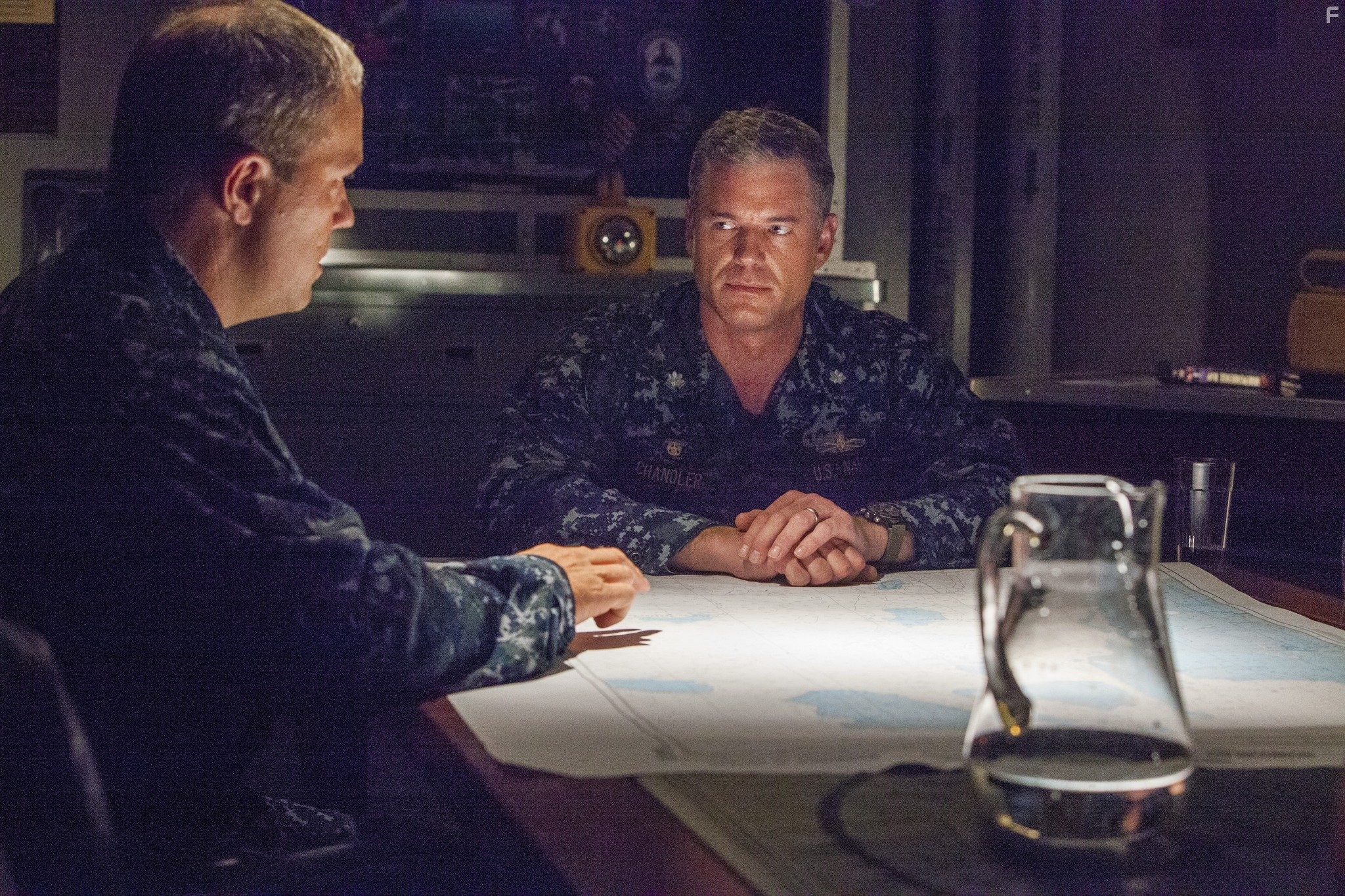 Adam Baldwin and Eric Dane in Последний корабль (2014)