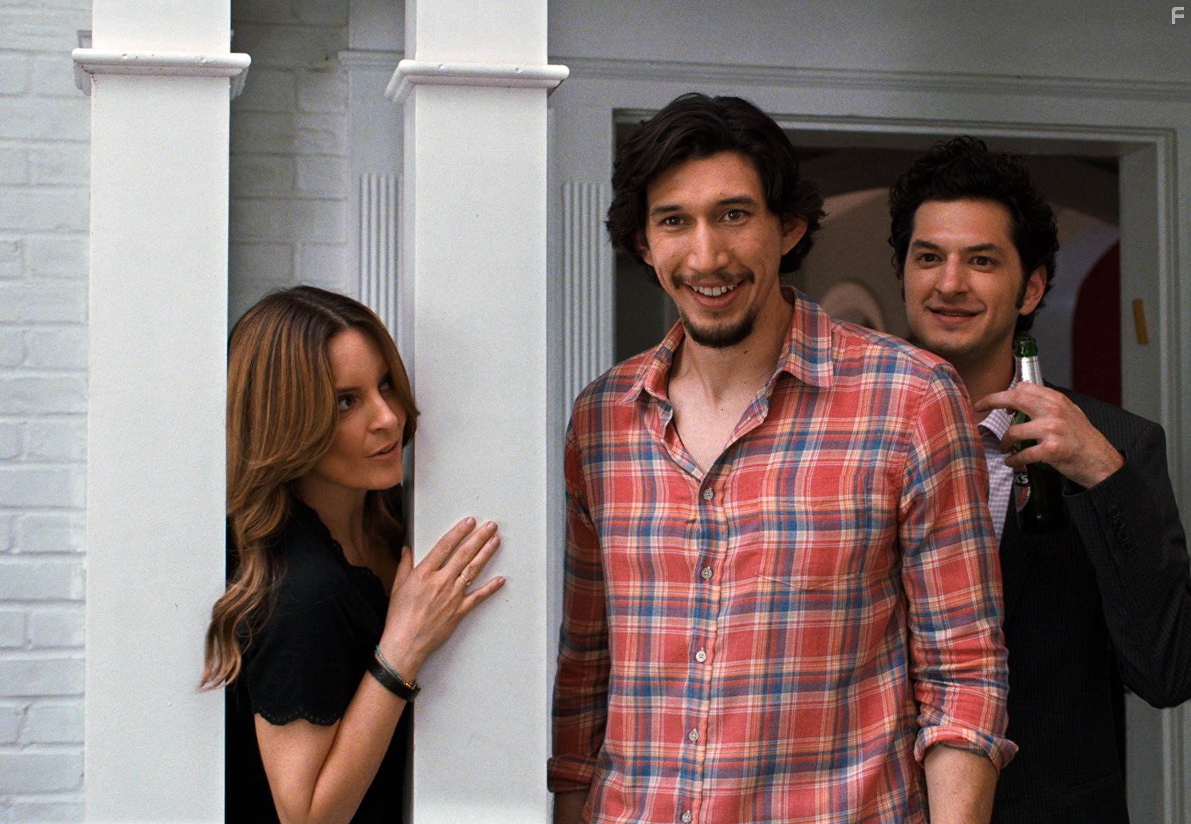 Tina Fey, Ben Schwartz, and Adam Driver in Дальше живите сами (2014)