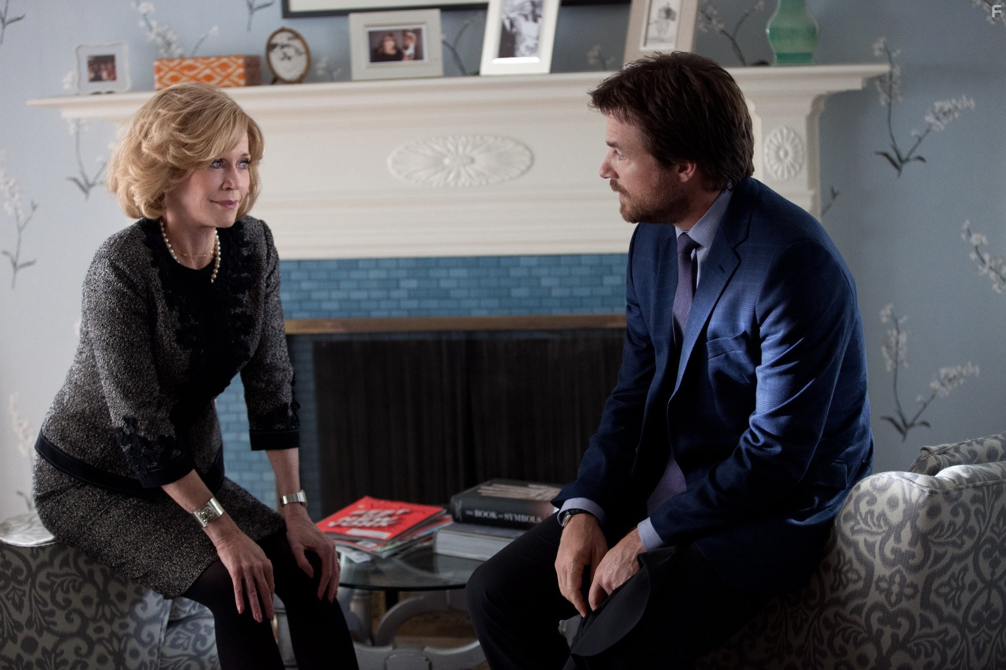 Jane Fonda and Jason Bateman in Дальше живите сами (2014)