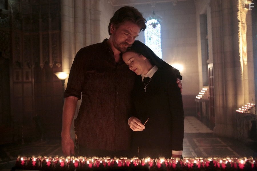 Charles Halford and Claire van der Boom in Константин (2014)