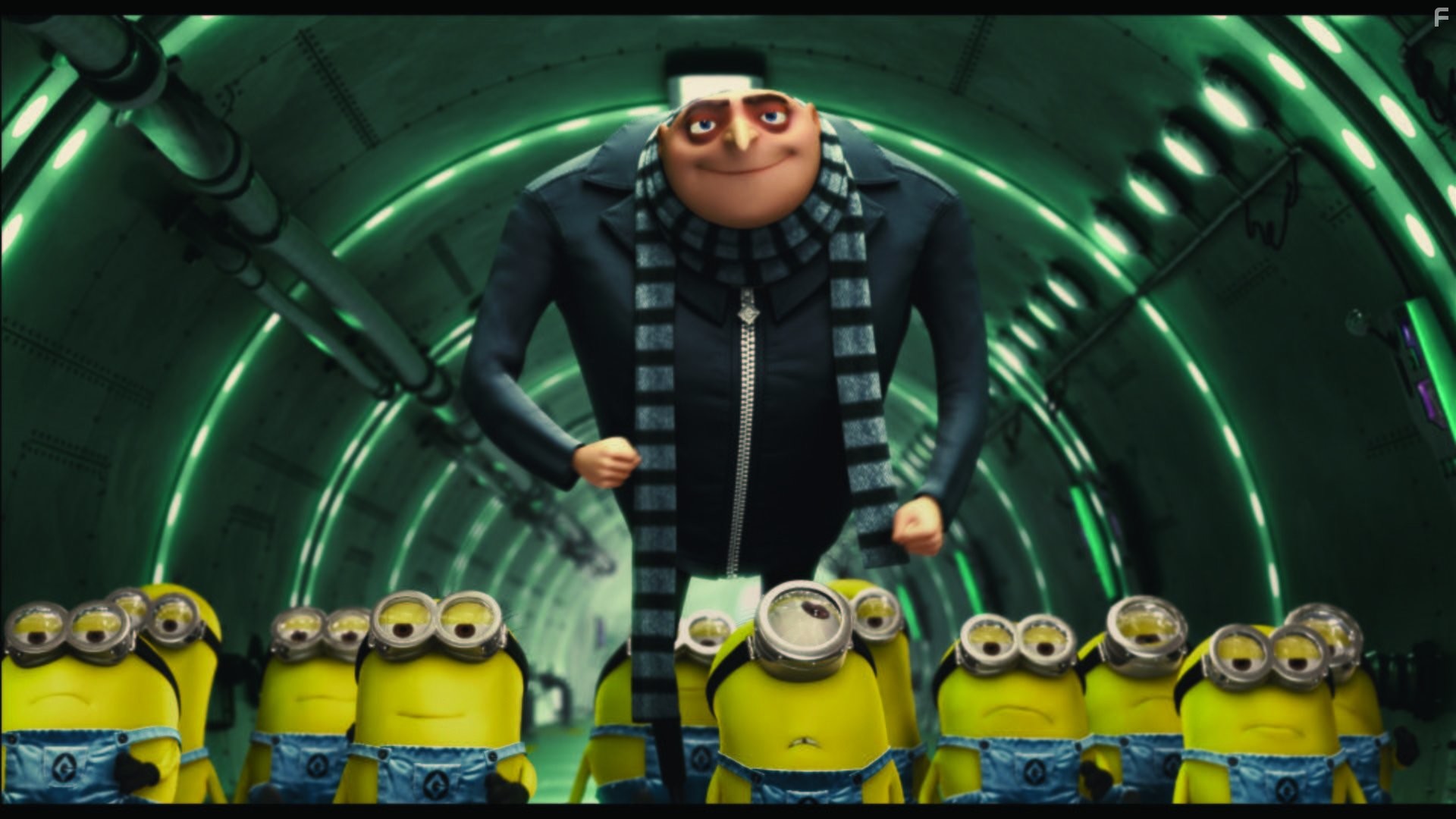 Gru & the minions in Despicable Me