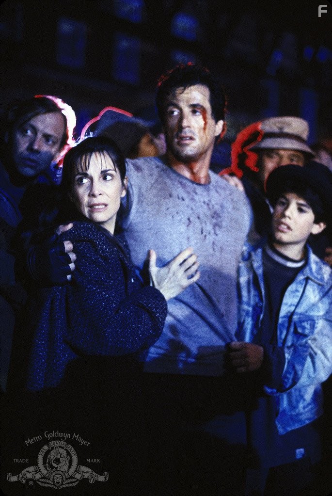 Sylvester Stallone, Talia Shire, and Sage Stallone in Рокки 5 (1990)