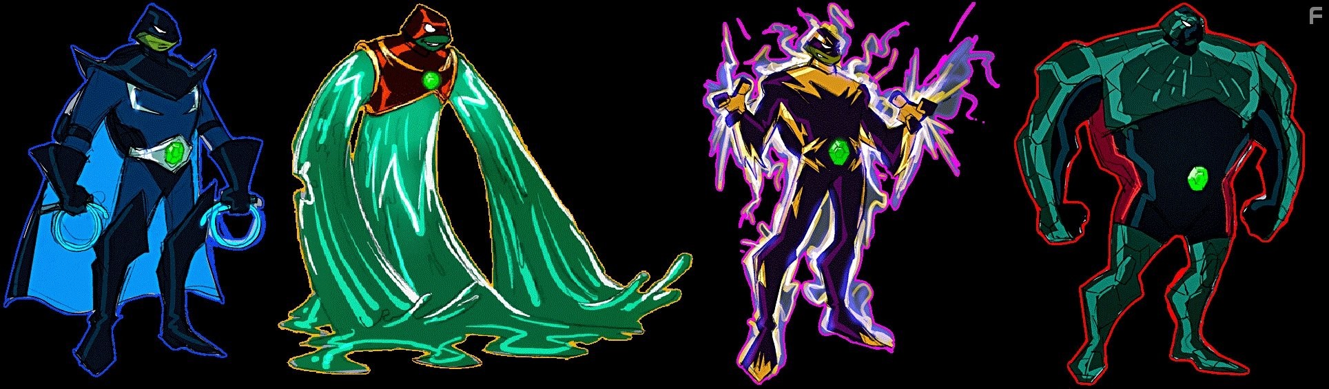 Sam Riegel, Gregory Abbey, Vinnie Penna, and Michael Sinterniklaas in Мутанты черепашки ниндзя (2003)