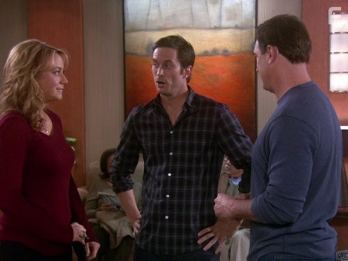 Oliver Hudson, Megyn Price, and Patrick Warburton in Правила совместной жизни (2007)