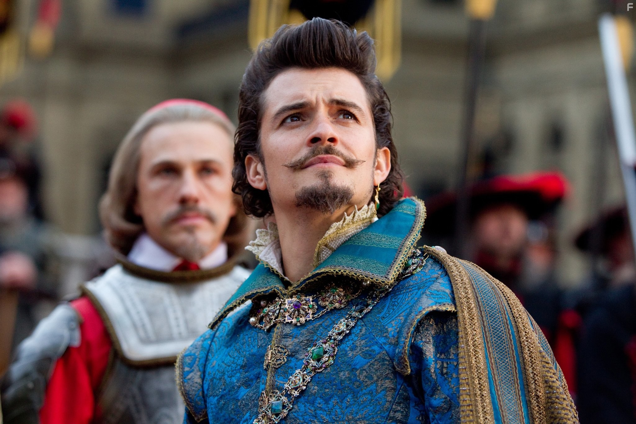 Orlando Bloom and Christoph Waltz in Мушкетёры (2011)