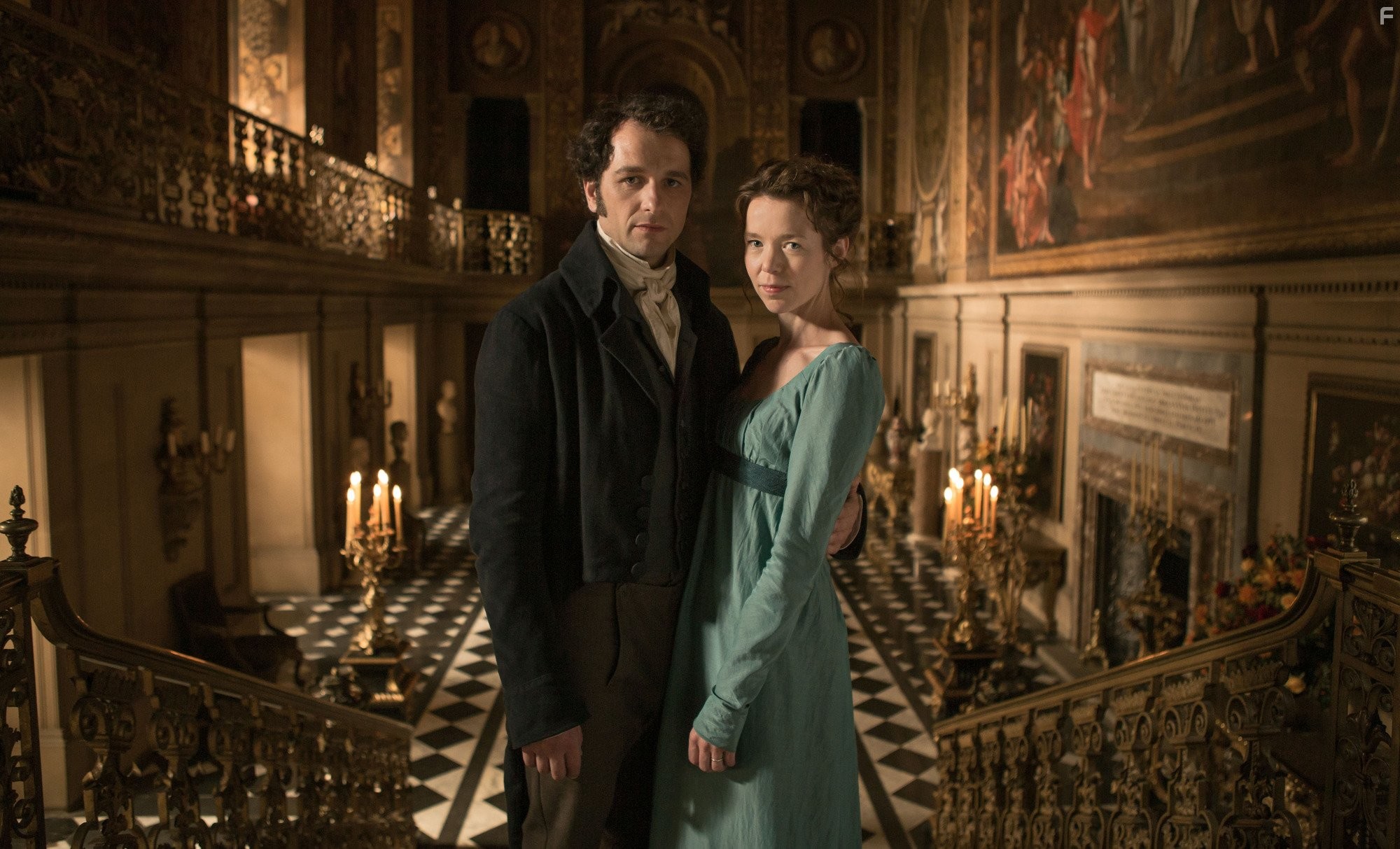 Matthew Rhys and Anna Maxwell Martin in Смерть приходит в Пемберли (2013)