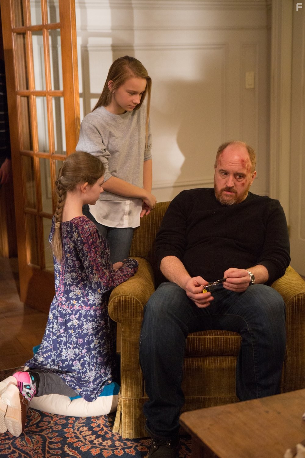 Louis C.K., Ursula Parker, and Hadley Delany in Луи (2010)