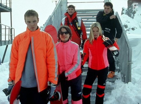 Left to right: Joe Absolom as Silo (left front), Jana Pallaske as Kittie (left middle), Devon Sawa as Will (left rear), Brigitte Wilaon-Sampras as Chloe (right front), and Rufus Sewell as Ian (right rear).