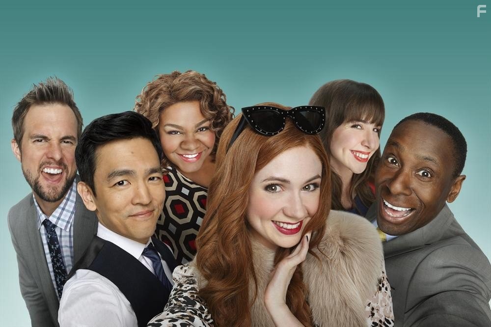 John Cho, David Harewood, Tim Peper, Allyn Rachel, Karen Gillan, Joy Randolph, and Da'Vine Joy Randolph in Селфи (2014)