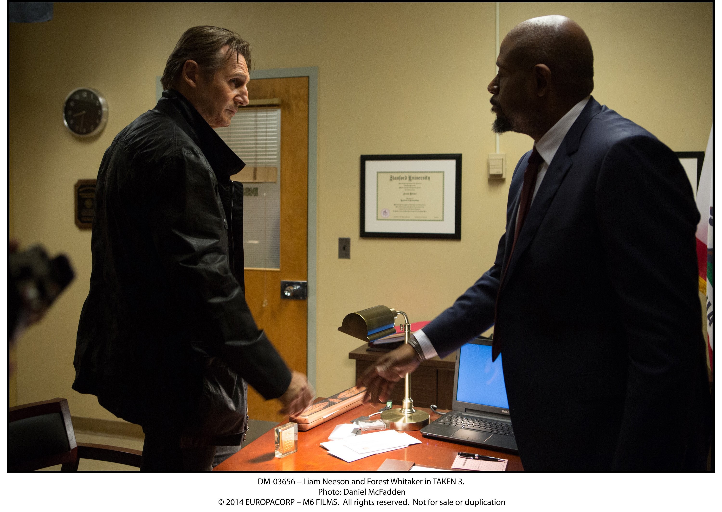Liam Neeson and Forest Whitaker in Заложница 3 (2014)