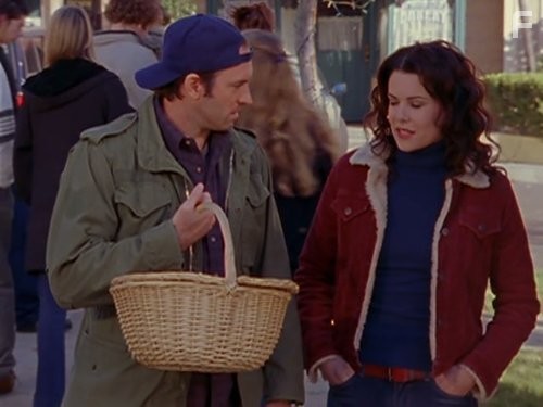 Lauren Graham and Scott Patterson in Девочки Гилмор (2000)