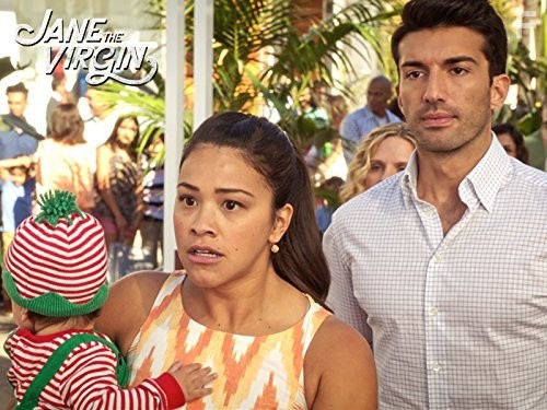 Justin Baldoni and Gina Rodriguez in Девственница Джейн (2014)