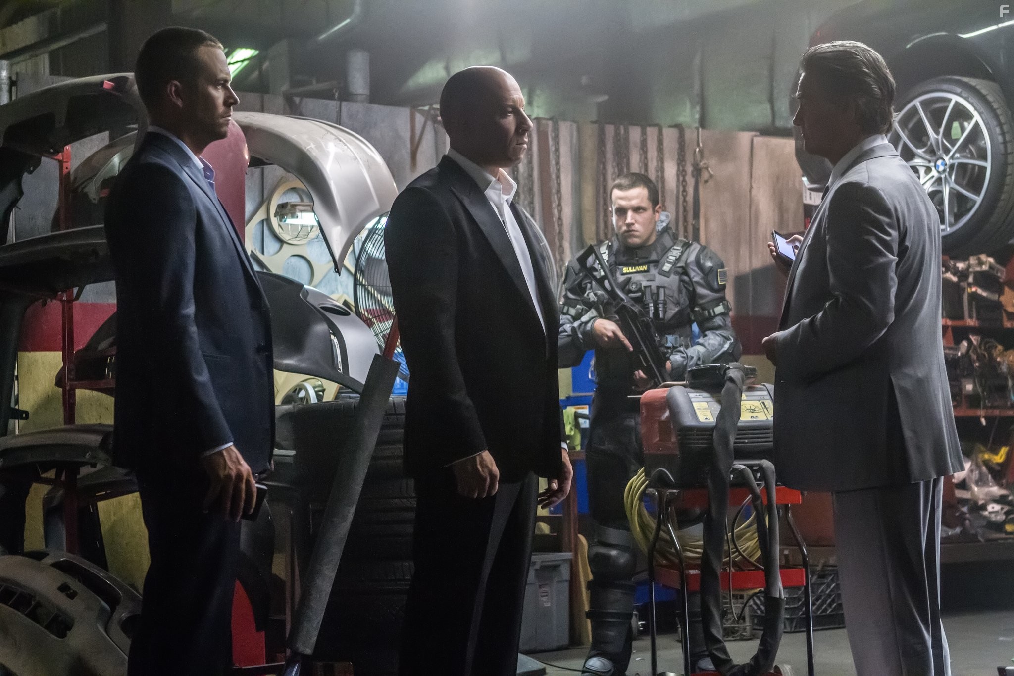 Kurt Russell, Vin Diesel, and Paul Walker in Форсаж 7 (2015)