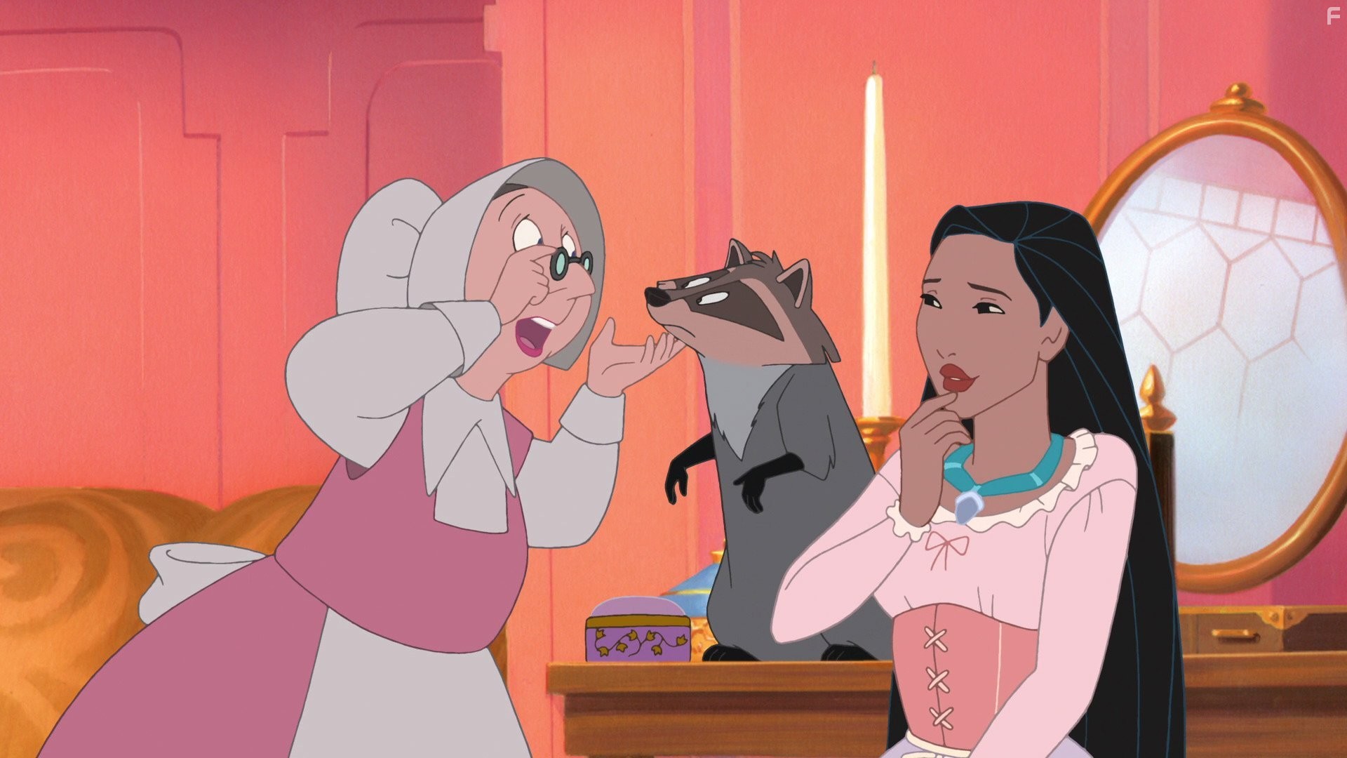 Irene Bedard, Judy Kuhn, and Jean Stapleton in Покахонтас 2: Путешествие в Новый Свет (1998)