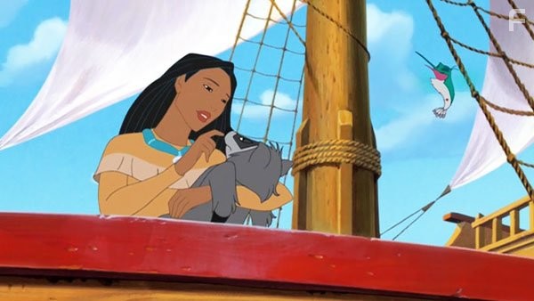 Irene Bedard and Judy Kuhn in Покахонтас 2: Путешествие в Новый Свет (1998)