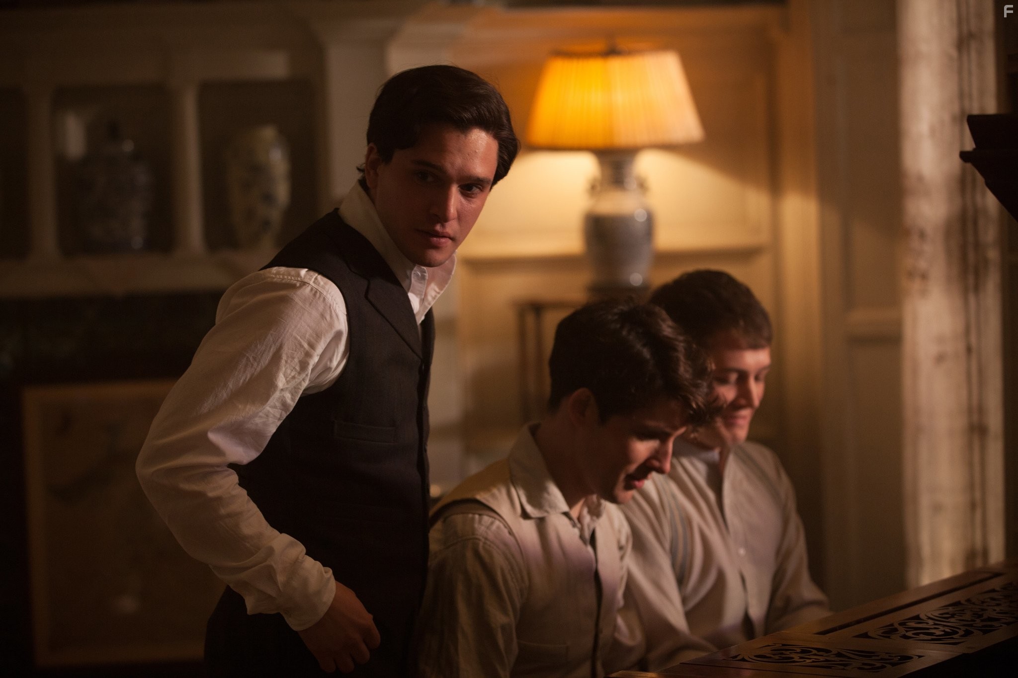 Colin Morgan, Kit Harington, and Taron Egerton in Заветы юности (2014)