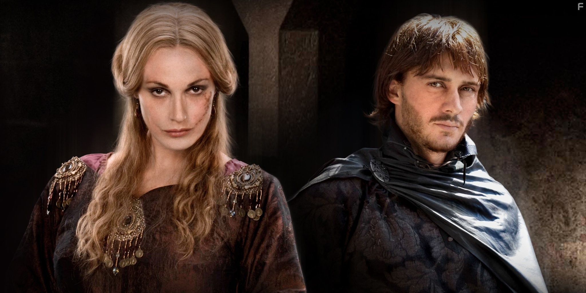 Sarah Parish and David Oakes in Столпы Земли (2010)