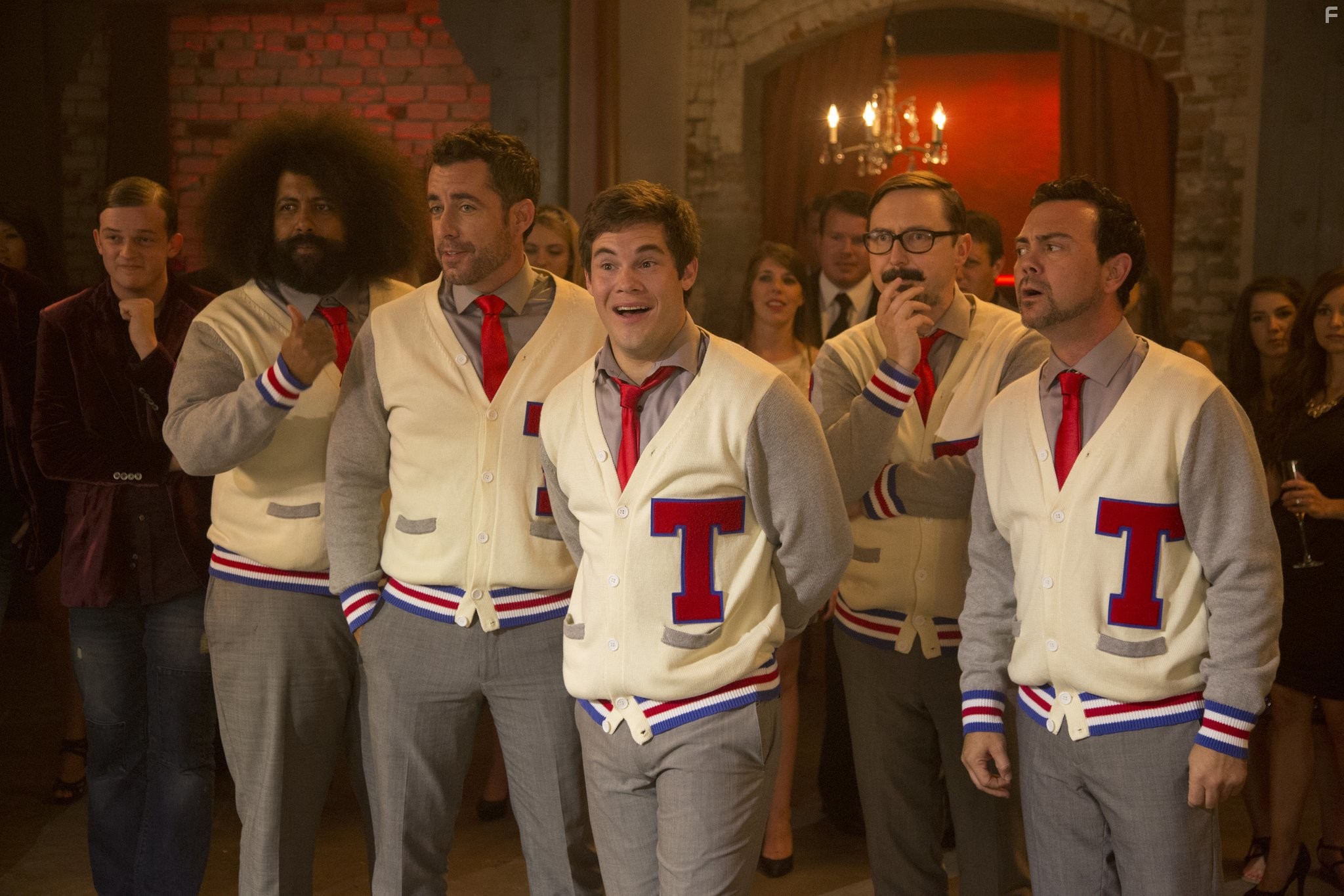 Joe Lo Truglio, Reggie Watts, and Adam DeVine in Идеальный голос 2 (2015)