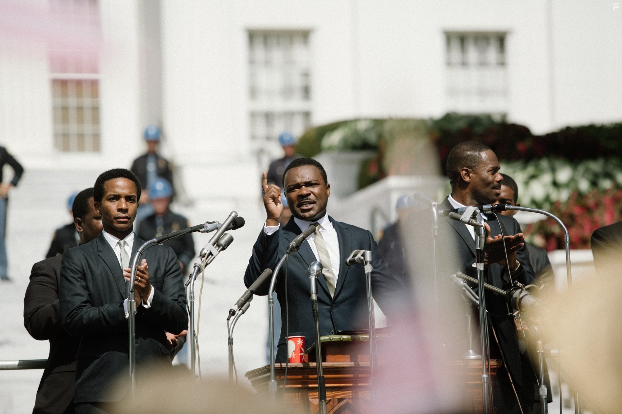 Ralph Abernathy, Colman Domingo, and David Oyelowo in Сельма (2014)