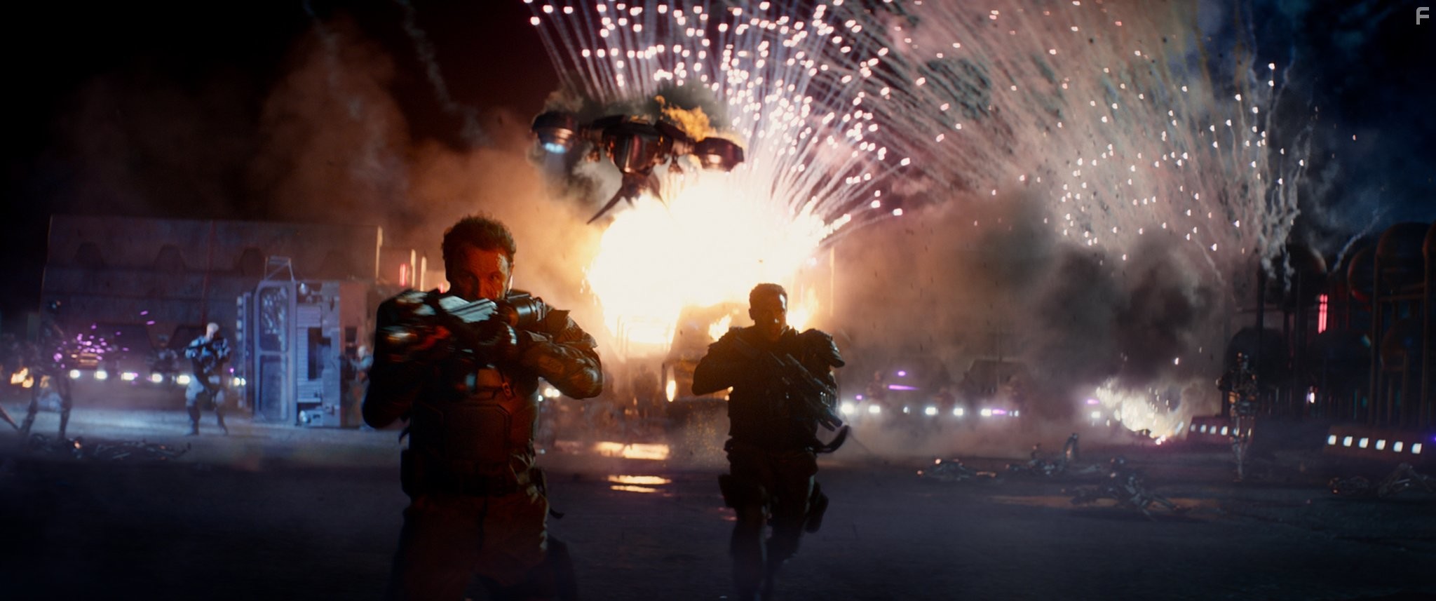 Jason Clarke and Jai Courtney in Терминатор: Генезис (2015)