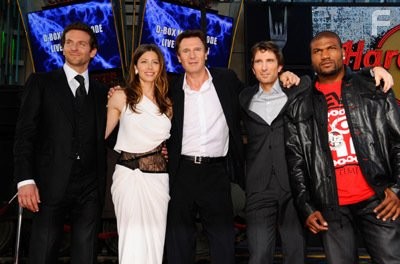 Liam Neeson, Jessica Biel, Bradley Cooper, Sharlto Copley, and Quinton 'Rampage' Jackson in Команда-А (2010)