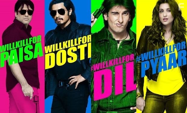 Govinda, Ali Zafar, Ranveer Singh, and Parineeti Chopra in Прямо в сердце (2014)