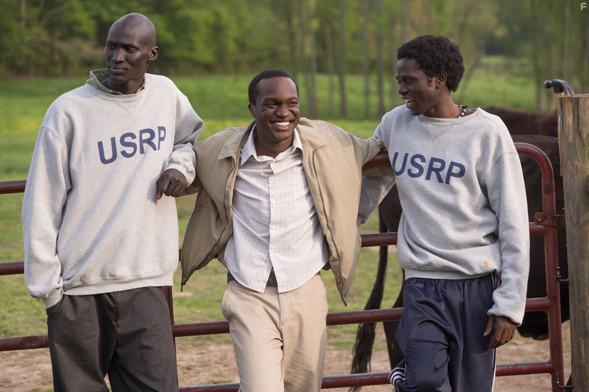 Arnold Oceng, Ger Duany, and Emmanuel Jal in Приятная ложь (2014)
