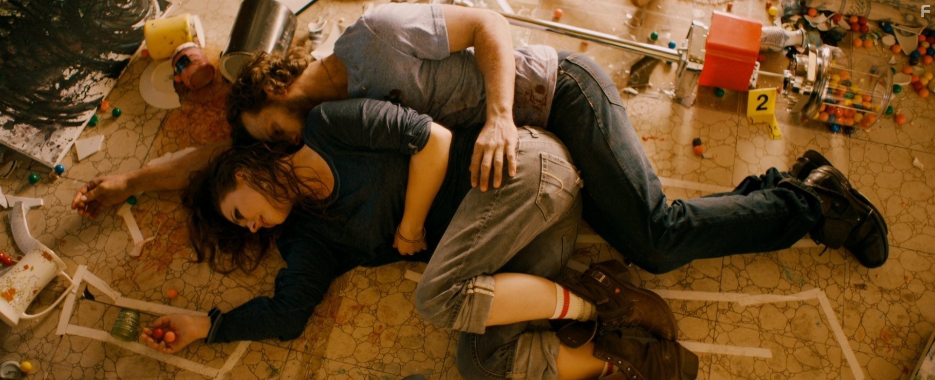 Still of Katharine Isabelle and Kyle Schmid in 88.