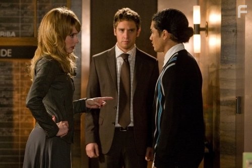 Rick Gonzalez, Bret Harrison, and Jenny Wade in На службе у дьявола (2007)