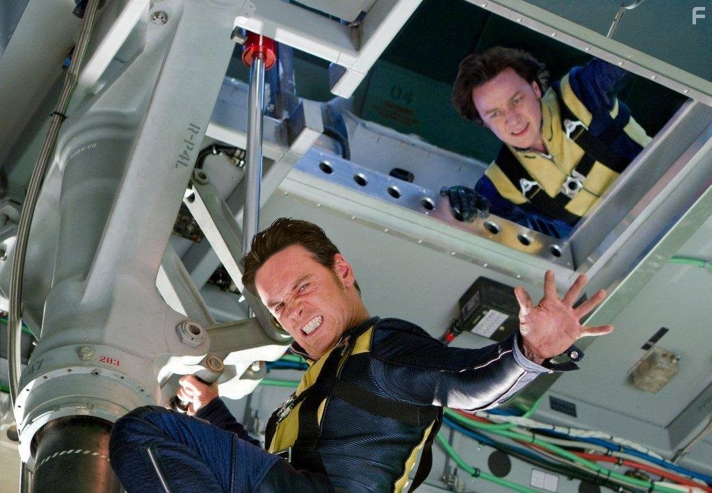 James McAvoy and Michael Fassbender in Люди Икс: Первый класс (2011)