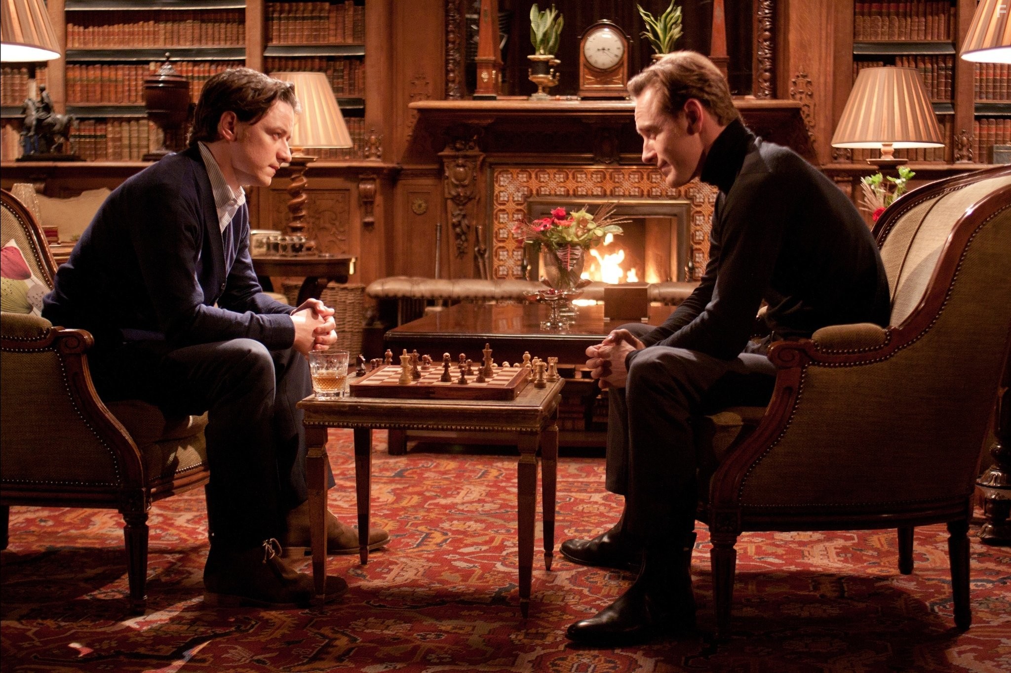 James McAvoy and Michael Fassbender in Люди Икс: Первый класс (2011)