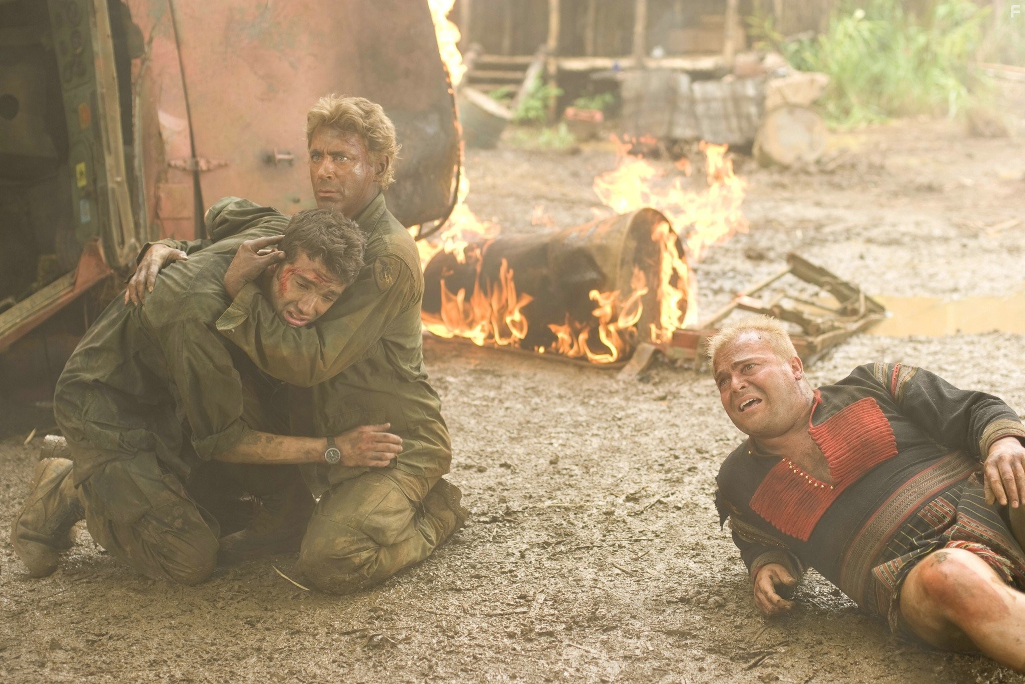 Robert Downey Jr., Jay Baruchel, and Jack Black in Солдаты неудачи (2008)