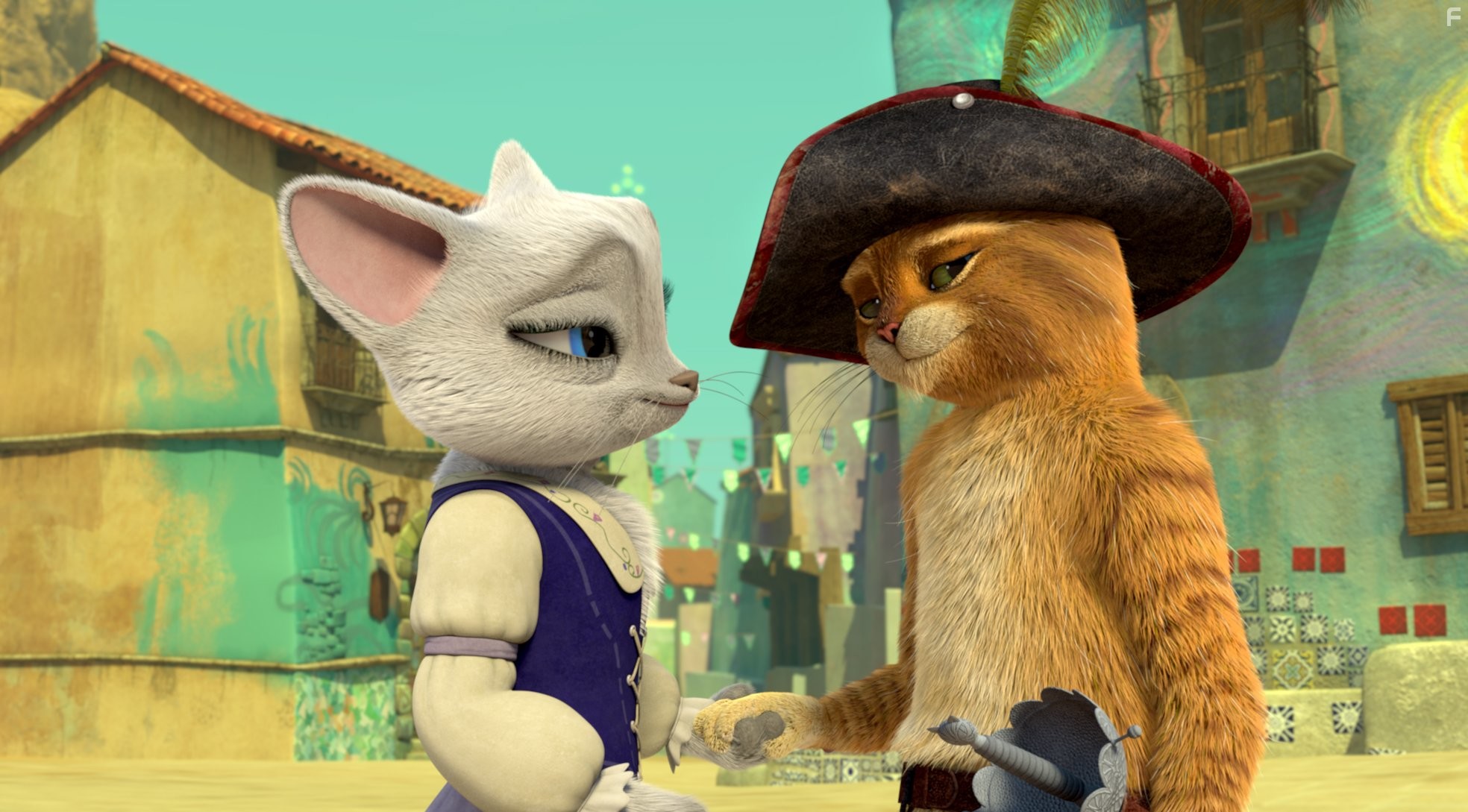 Eric Bauza and Jayma Mays in The Adventures of Puss in Boots (2015)