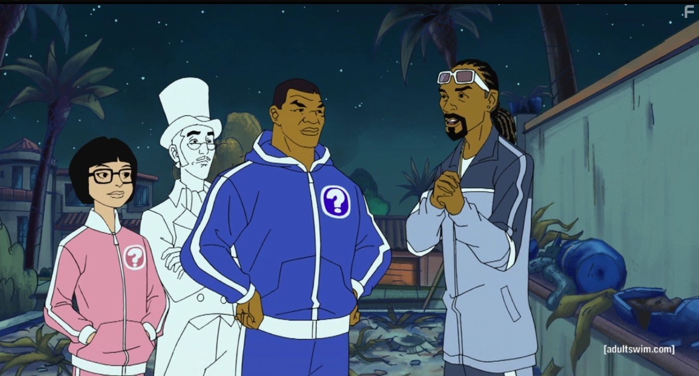 Snoop Dogg, Mike Tyson, Jim Rash, and Rachel Ramras in Тайны Майка Тайсона (2014)
