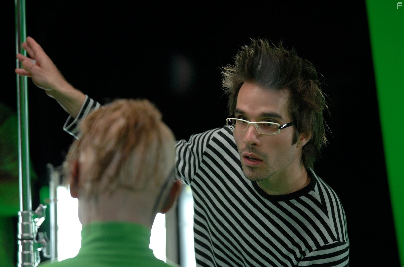 Martin Villeneuve on the set of his sci-fi film "Mars et Avril"