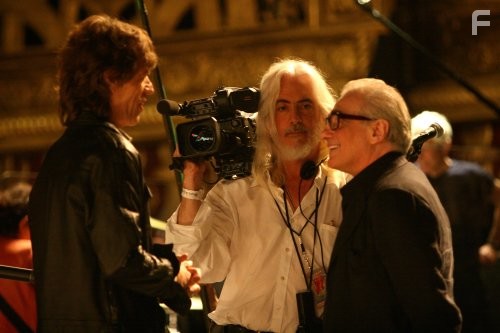 Martin Scorsese, Mick Jagger, and Robert Richardson in The Rolling Stones: Да будет свет (2008)