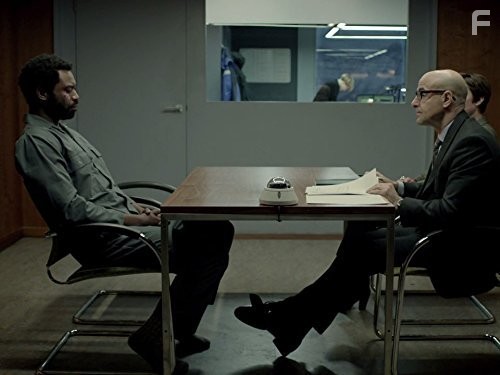 Stanley Tucci, Sofie Gr?b?l, and Nicholas Pinnock in Фортитьюд (2015)
