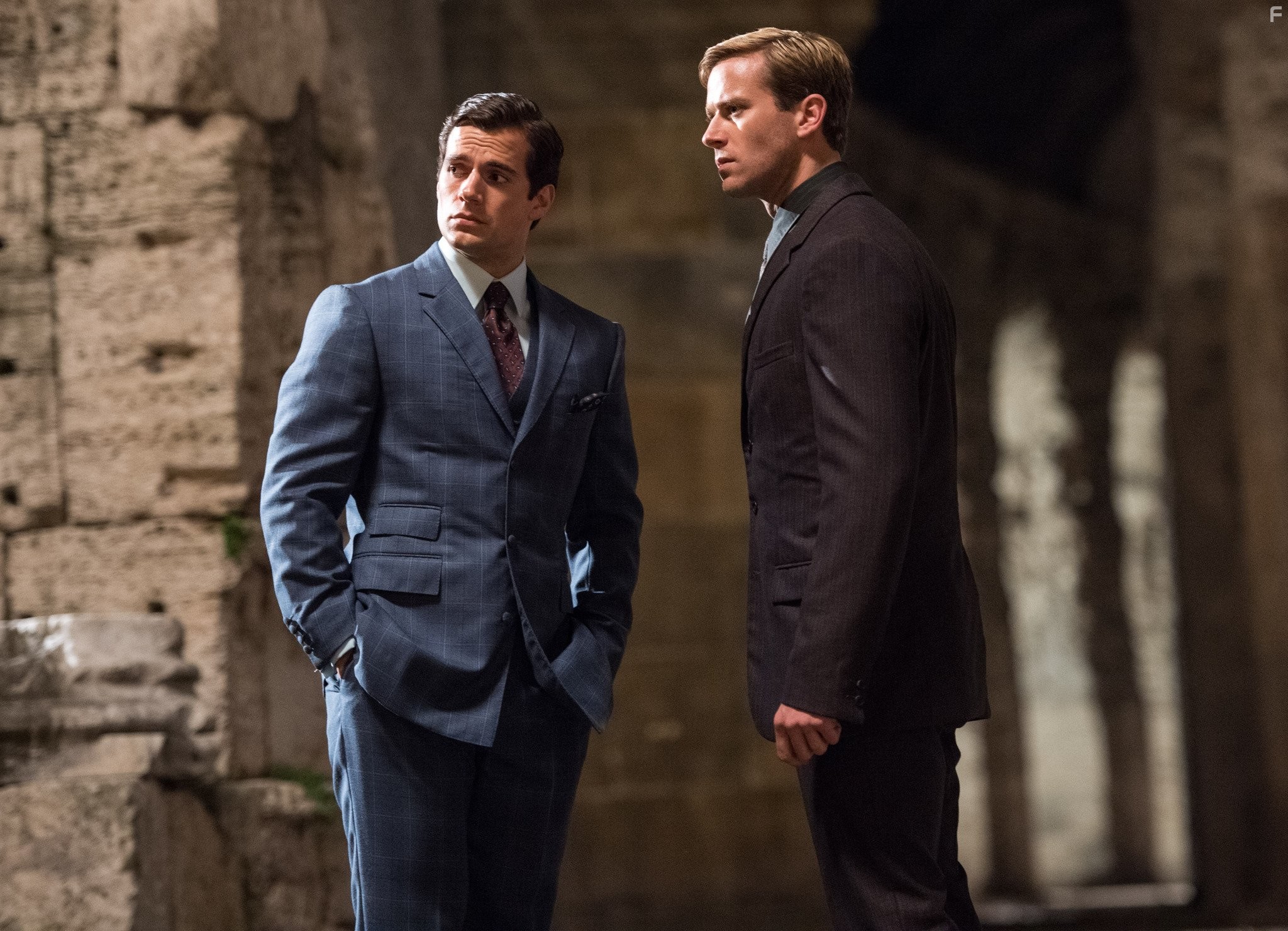 Henry Cavill and Armie Hammer in Агенты А.Н.К.Л. (2015)