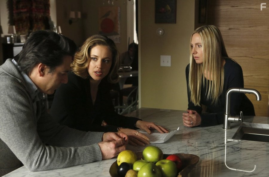 Scott Cohen, Hope Davis, and Margarita Levieva in Преданность (2015)