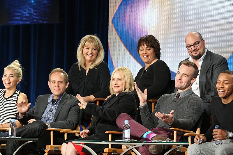 Patricia Arquette, Peter MacNicol, James Van Der Beek, Shad Moss, Anthony E. Zuiker, and Hayley Kiyoko in CSI: Киберпространство (2015)