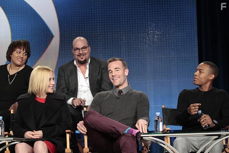 Patricia Arquette, James Van Der Beek, Shad Moss, and Anthony E. Zuiker in CSI: Киберпространство (2015)