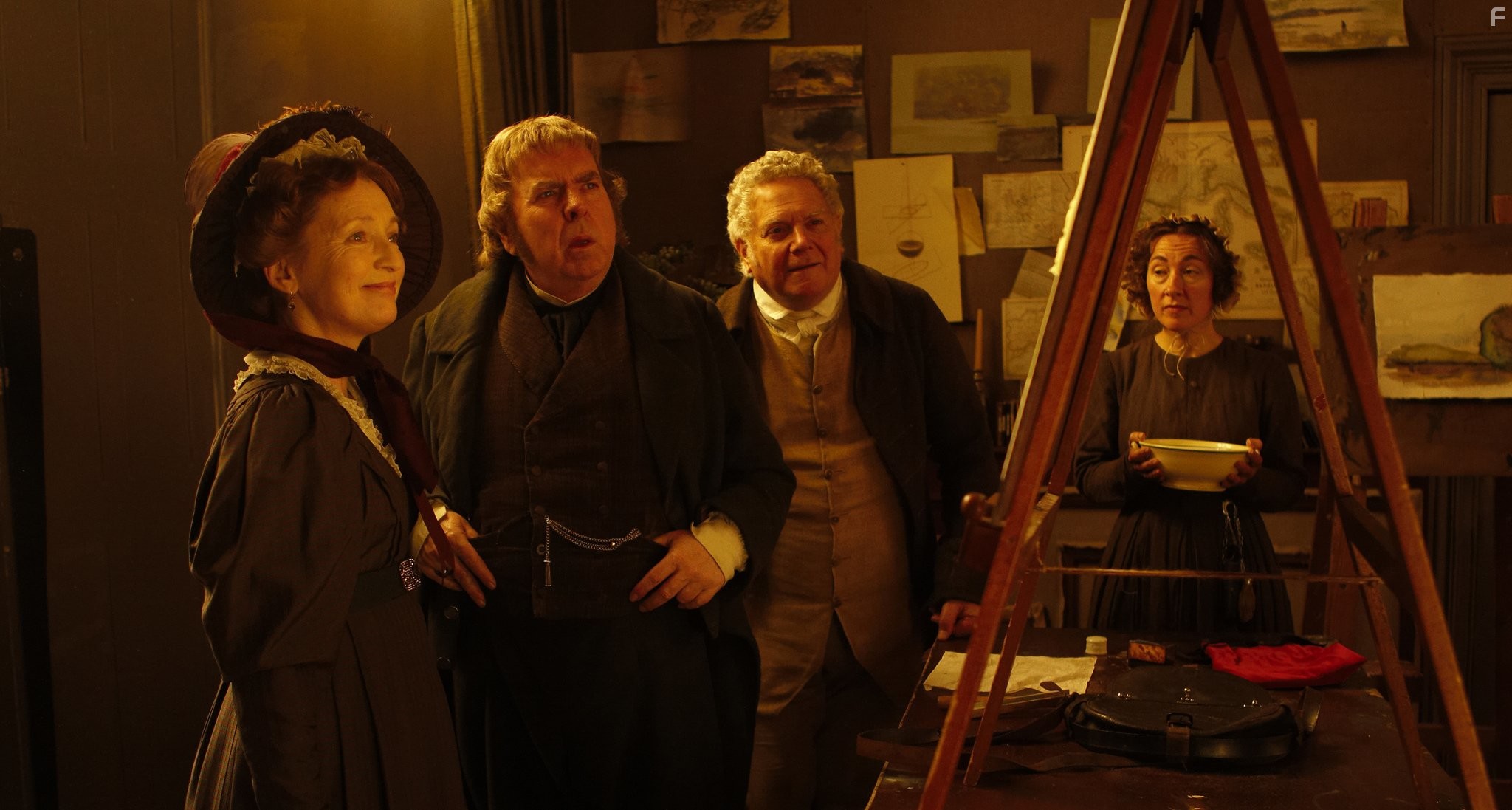 Timothy Spall, Dorothy Atkinson, Paul Jesson, and Lesley Manville in Уильям Тёрнер (2014)