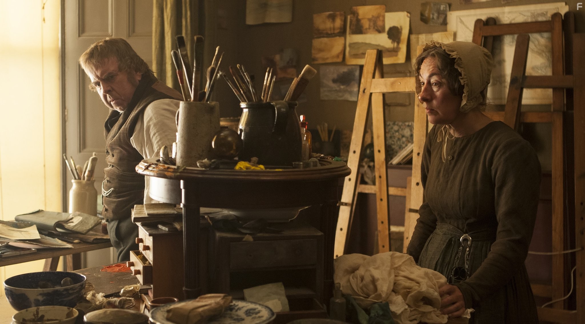 Timothy Spall and Dorothy Atkinson in Уильям Тёрнер (2014)
